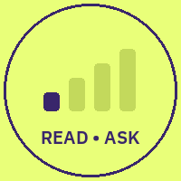 Read and ask — animated signal motif